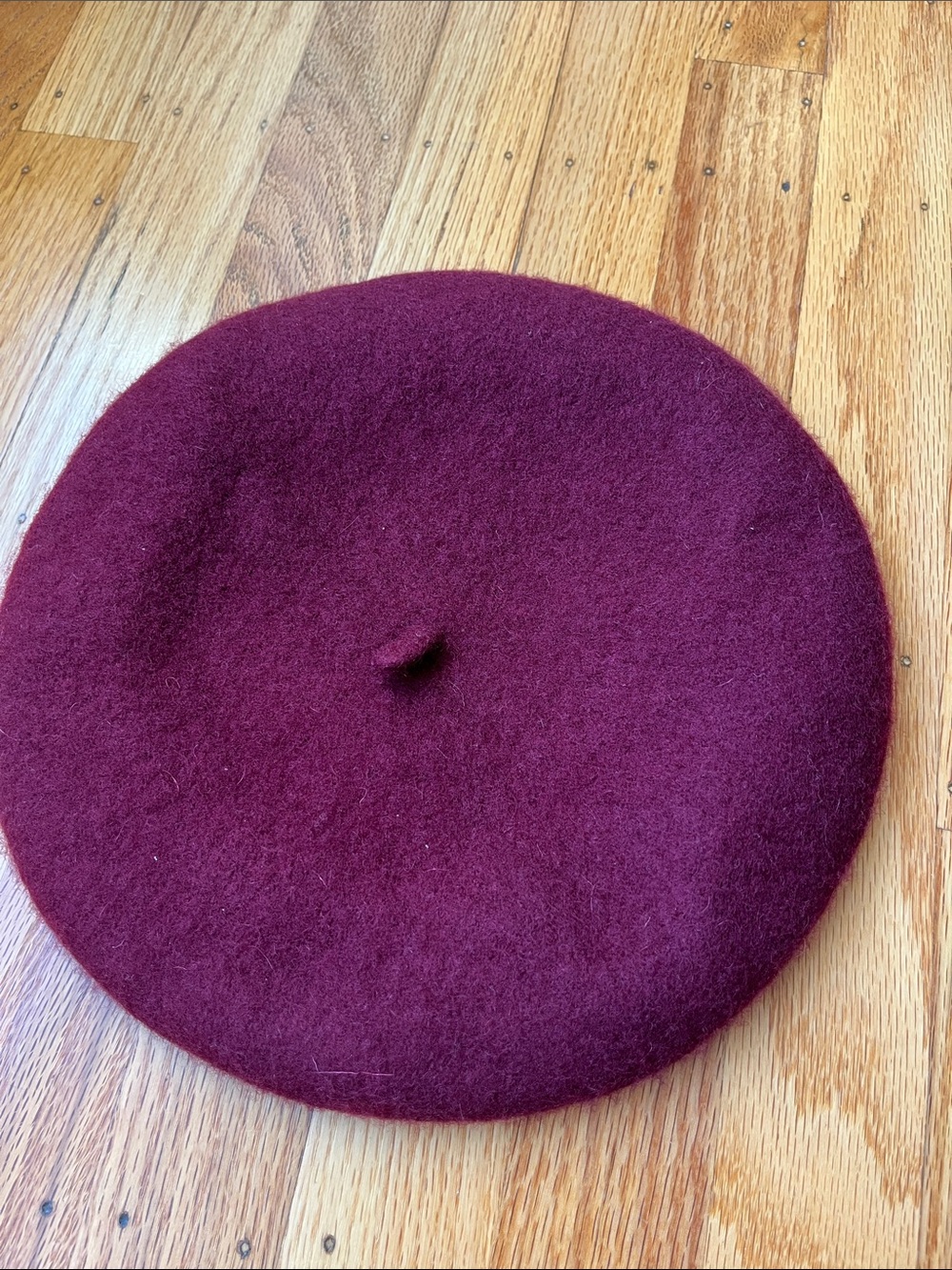 Women's Burgundy Wool Beret - Unbranded